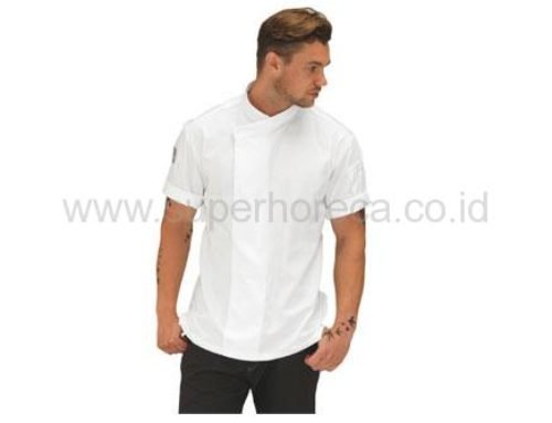 LE CHEF Short Sleeve Chef Academy Tunic, White, StayCool®
